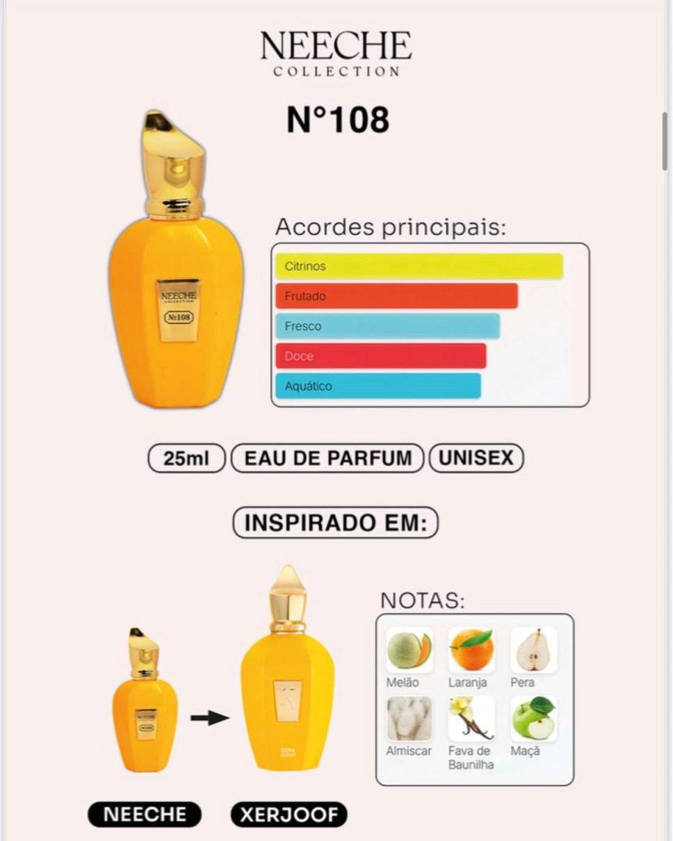 Neeche Collection N°108 EDP 25ML Inspiração Xerjoff Erba Gold